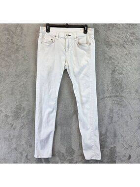 Rag & Bone The Dre Jeans Womens 28 White Light Wash Low Rise Slim Boyfriend